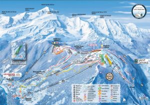 plan domaine skiable les houches